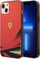 CG Mobile Ferrari PC/TPU Case With Double Layer Print Compatible With iPhone 14 Max (Red)