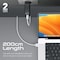 كابل شحن USB-C إلى MagSafe 3 بقوة شد عالية 140 وات لجهاز MacBook