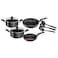 Tefal Supercook Cooking Set Black 9 count
