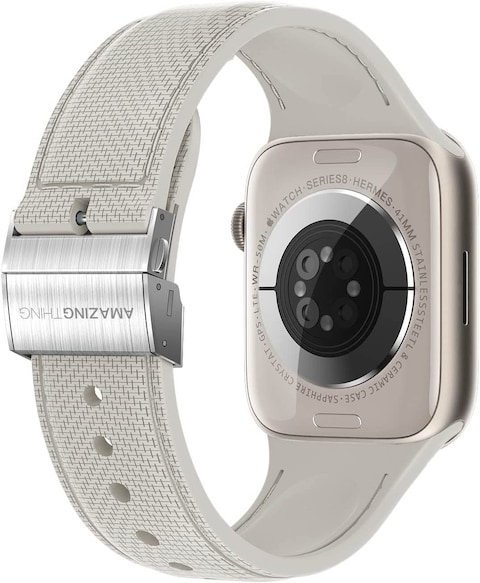 Amazing Thing Titan Swift Silicon Band for Series 8/7 (41mm), Series 6/SE/5/4 (40mm) and 3/2/1 (38mm) - Light Gray