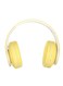 طقم سماعات رأس بلوتوث لاسلكية بتصميم يغطي الأذن أصفر