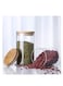 Marrkhor Glass Food Storage Jars Containers, High Borosilicate Glass Cookies Jars With Airtight Bamboo Lid Set Of 3, Kitchen Canisters For Coffee, Flour, Sugar, Candy, Cookie-750ml