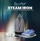 Dry and Wet Steam Iron With Self-clean function Adjustable Temperature Control Ceramic Soleplate 2200W Black