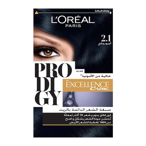 L&#39;Oreal Prodigy Permanent Oil Hair Color - 2.1 Ash Black