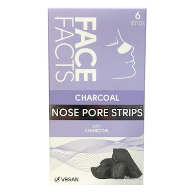 Face Facts Charcoal Nose Pore Strips 6 Pieces