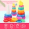 Generic-Developmental Toys Colorful Ring Tower DIY Circle for Kids Children Portable Christams Xmas Thanksgiving Holiday Festival Present Gift