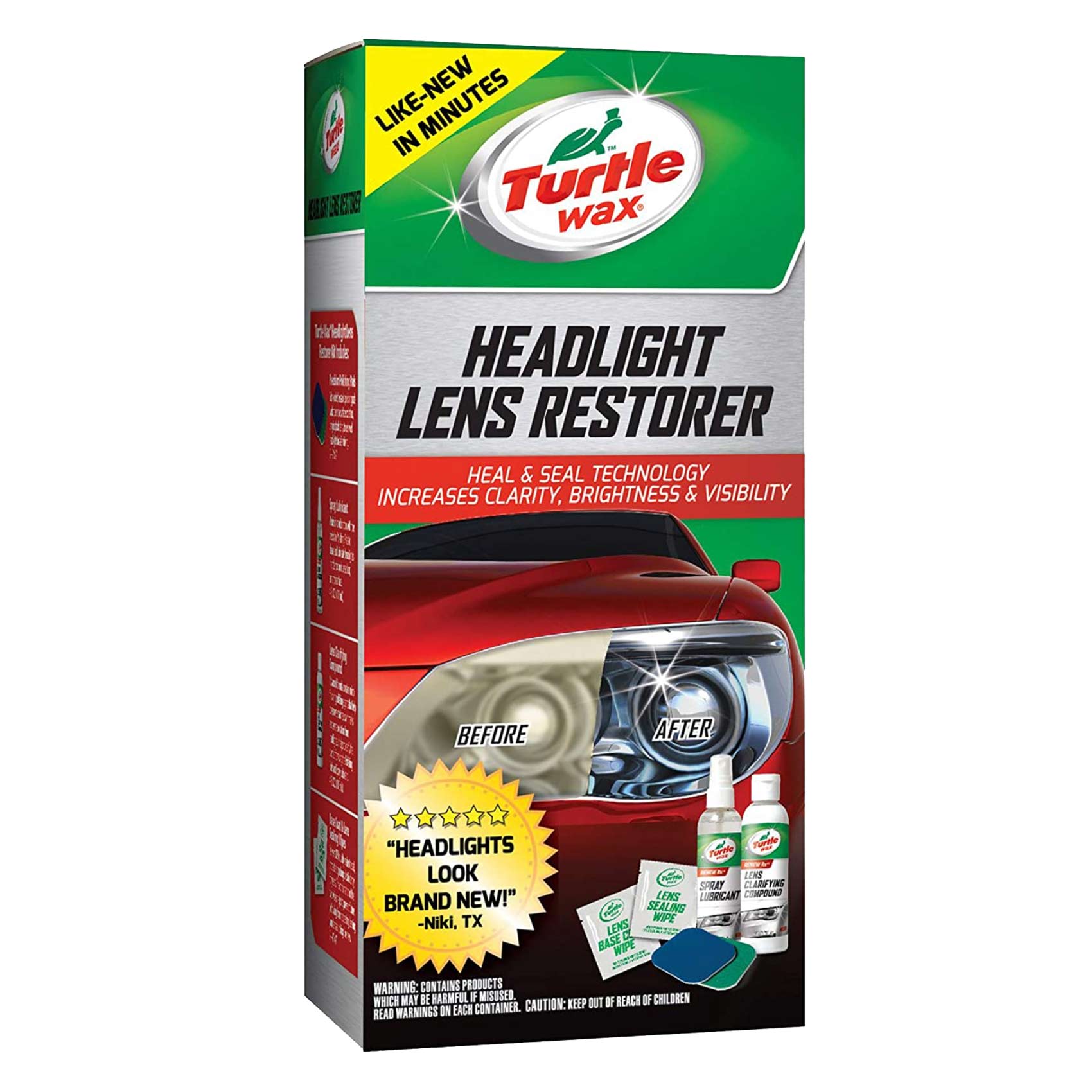 Turtle Headlight Lens Restorer Kit-T240