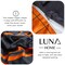 Luna Home Queen size 6 pieces, without filler, orange &amp; grey stripes design.