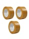 3 piece set of 2" 50yards Brown packing tape for heavy duty packaging for sealing parcel boxes, moving boxes , large postal bags, office supplies