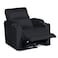 In House Velvet Rocking &amp; Rotating Cinematic Recliner Chair With Cups Holder - Dark Grey - AB08