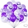Party Time 24-Pieces 12 inches Purple, Lavender and White Latex Balloon &amp; Confetti Balloons Balloons Set with Ribbon Roll For Mother's Day, Baby Shower, Bridal Shower, Wedding D&eacute;cor &amp; Birthday Party D
