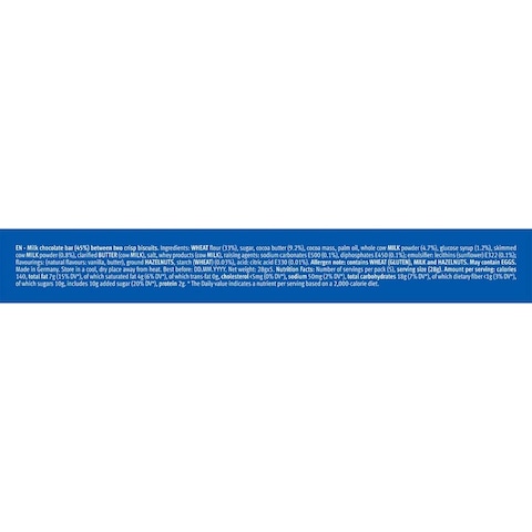 Bahlsen Pick Up! Original Chocolate Biscuit, 28g Pack of 10