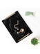 Lowha Decorative Acrylic Serving Tray With Gold Metal Handles And Dark Marble Design 20x30 cm