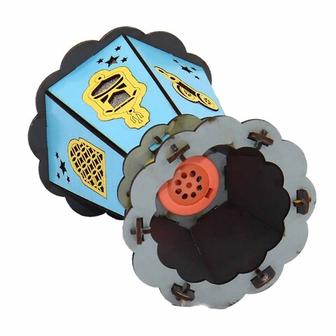 Wooden Fanous Ramadan Medium with Sound and Light - 2 Colors