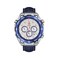 Swiss Military Smart Watch Dom 3 Stainless Steel Frame Blue Silicon Strap+2 Straps