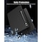 Case For Samsung Galaxy Tab S9 FE+ 12.4 Inch, Slim Translucent Back Tri-Fold Stand Protective Tablet Cover, Support S Pen Charging, Auto Wake/Sleep (Black)