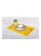 Princess 4-Piece Dobby Jacquard Placemat, Yellow 30X50cm