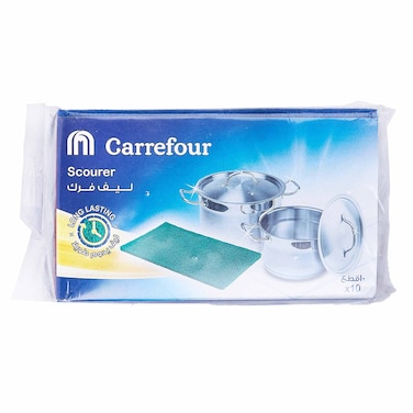 Carrefour synthetic scouring pad x 10