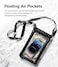 Ringke Waterproof Phone Pouch Floating [Air Pockets] Waterproof Phone Case - Black