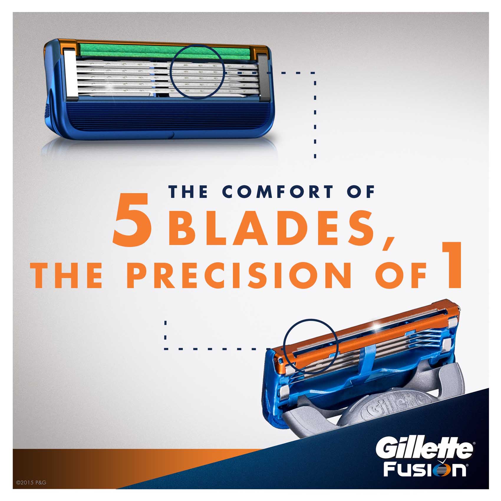 Gillette Fusion Men'S Razor Handle And 2 Razor Blade Refills 2 Count product thumbnail 4