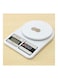 مقياس طعام رقمي مع شاشة عرض LCD أبيض 10كجم