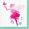 Creative Converting- Floral Fairy Sparkle Beverage Napkins 16pcs< >Green/Pink/White< >