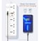 Universal 5 Way Power Extension Cord with USB, 1x 20W USB-C PD, 3x USB-A QC Fast Charging Ports, 5x Universal Electrical Outlet Lead Sockets, Multi Plug Charging Surge Protector Strip, 3M Cable