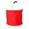 Foldable Collapsible Water Bucket Space Saving For Travelling Camping Fishing Gardening Car Washing 9-11L Capacity -Red 1PC