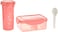 Flamingo Lunch Box With Bottle Set, Pink, FL5405PLB