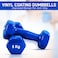 H PRO Dumbbell Weights  Unisex Adult Vinyl Coated Weights for Exercise &amp; Fitness   Dumbbells Comes in 5 kg Pair   Set of 2 in Blue