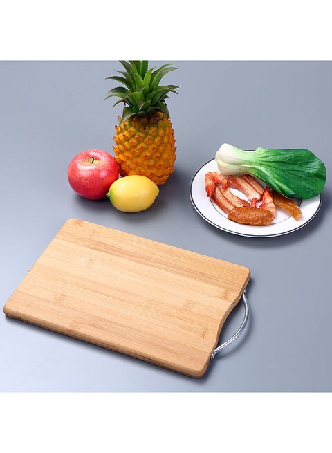 Marrkhor Bamboo Chopping Block Natural Cutting Board Kitchen Chopping Board Brown