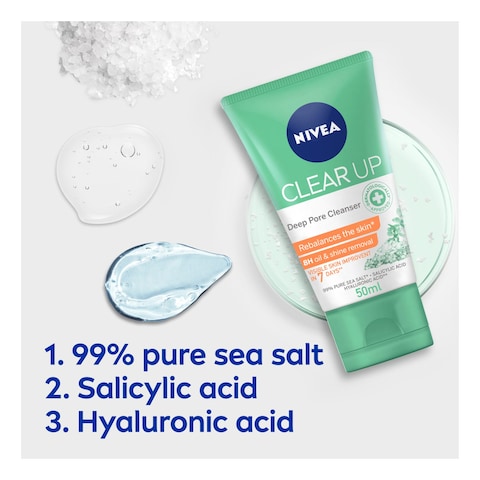 NIVEA Clear Up Face Wash Deep Pore Cleanser 50ml