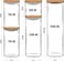 1CHASE Glass Jars With Bamboo Lids, Glass Food Storage Jars With Wood Lids For Pantry-5 Pcs Set (2200ml/ 1200ml/ 750ml/ 500ml)