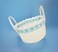 Multipurpose Storage Cotton White and Blue Basket 27x15cm