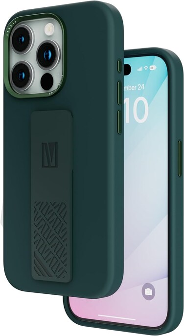 Levelo Morphix Silicone Case For iPhone 15 Pro With Reinforced Corners, Smooth Silicone Grip, And Anti-Scratch Protection For Ultimate Durability And Convenience (Green)