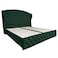 In House Serin Velvet Bed Frame - King - 200x200 cm - Dark Green