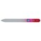 Nippes Long Glass Nail File, Red And Pink