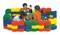 Rbwtoys Indoor-Outdoor Premium Quality Plastic Blocks Set And Brain Storming Games For Childs RW-16643 24Pcs