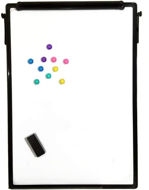 Generic Adjustable Tripod Stand Flip Chart Magnetic Drywipe White Board With Eraser &amp; 10Pcs Magnetic Button [70 X100cm]