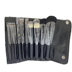 Buy Picassa 9 Piece Makeup Brush Set With Leather Bag Black in Saudi Arabia