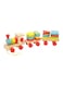 Alostoura Colorful Classic Train Shaped Wooden Geometric Shape Sorter Play Set For Kids 41X12.7X7cm