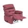 In House Velvet Rocking Recliner Chair - Dark Pink - NZ60