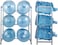 Generic Showay 5 Gallon Water Bottle Holder 6 Trays Water Jug Rack 3 Tier Water Bottle Rack Reinforced Steel Rack For Water Storage Water Bottle Storage Rack For 6 Bottles, White, 6-Slot