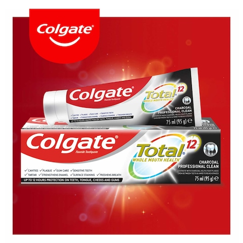Colgate Toothpaste Total Clean Charcoal 75 Ml