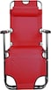 Egardenkart reclinable Camping Chair, Folding Camping Chairs for Adults with Armrests, Lightweight Portable for Beach, Perfect for Caravan trips, BBQs, Garden, Picnic, (Red)