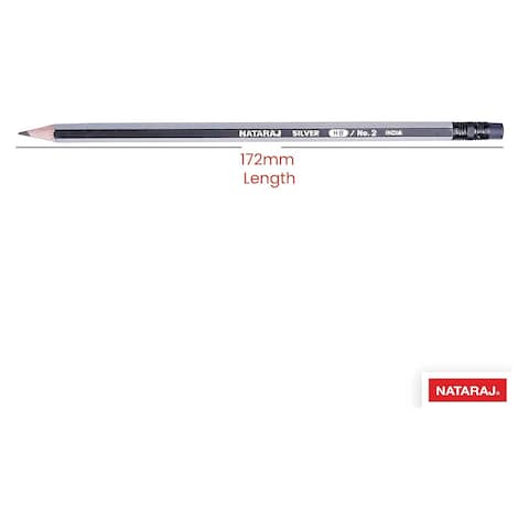 Nataraj Silver HB Pencils Set - 12 Pencils