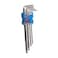 FIXTEC 9 pcs CR-V Ball Point Hex Key with Extra Long Arm