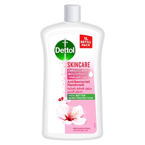Dettol Skincare Anti-Bacterial Liquid Handwash Pink 1L