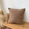 Luna Home 1 Piece 50*50cm Size, 100% Linen Cushion Cover, Solid Amber Brown