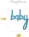 Generic Baby Boy Foil Letter Balloons Banner Baby Sign Script Balloons Baby Shower Gender Reveal, 16&ldquo; Baby Blue